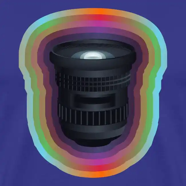 Camera Lens with Colorful Border Art Print